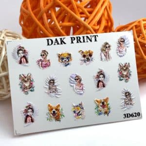 Наклейки для ногтей слайдер дизайн 3D 620