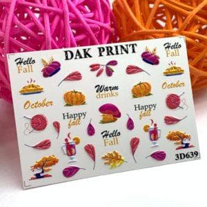 Наклейки для ногтей слайдер дизайн 3D 639