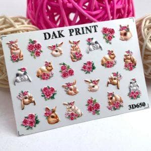 Наклейки для ногтей слайдер дизайн 3D 650