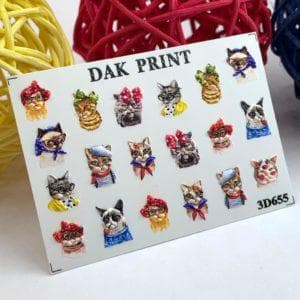 Наклейки для ногтей слайдер дизайн 3D 655