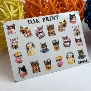 Наклейки для ногтей слайдер дизайн 3D 656