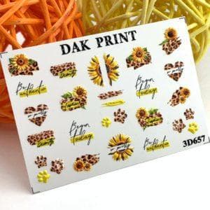 Наклейки для ногтей слайдер дизайн 3D 657