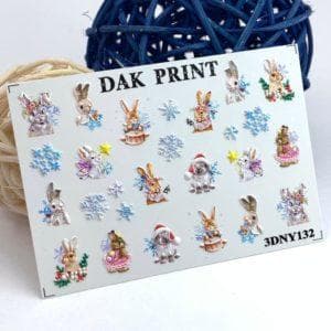 Наклейки для ногтей слайдер дизайн 3D NY132