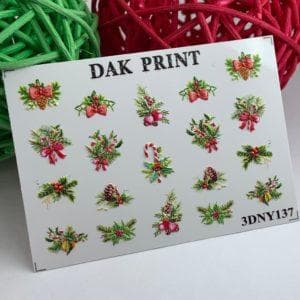 Наклейки для ногтей слайдер дизайн 3D NY137
