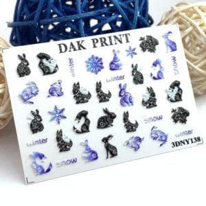 Наклейки для ногтей слайдер дизайн 3D NY138