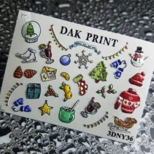 Наклейки для ногтей слайдер дизайн 3D NY36