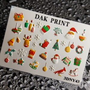Наклейки для ногтей слайдер дизайн 3D NY43
