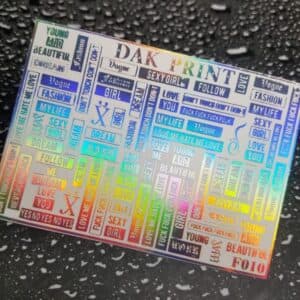 Наклейки для ногтей слайдер дизайн  F 10 silver holography