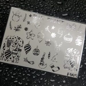 Наклейки для ногтей слайдер дизайн  F 5 silver
