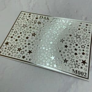 Наклейки для ногтей слайдер дизайн  M 02 silver