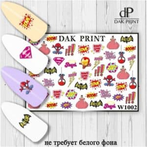 Наклейки для ногтей слайдер дизайн  W 1002