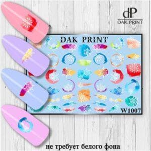 Наклейки для ногтей слайдер дизайн  W 1007