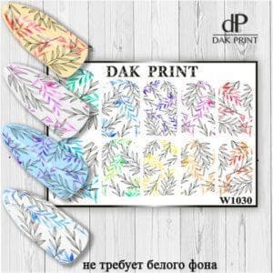 Наклейки для ногтей слайдер дизайн  W 1030