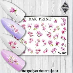 Наклейки для ногтей слайдер дизайн W 107