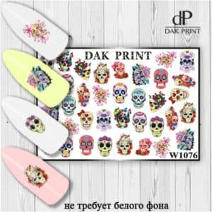 Наклейки для ногтей слайдер дизайн  W 1076