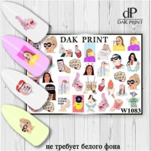 Наклейки для ногтей слайдер дизайн  W 1083