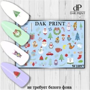 Наклейки для ногтей слайдер дизайн  W 1097