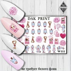 Наклейки для ногтей слайдер дизайн W 111