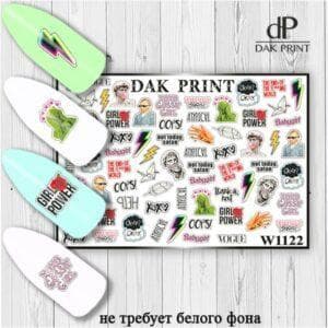 Наклейки для ногтей слайдер дизайн  W 1122