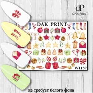 Наклейки для ногтей слайдер дизайн  W 1157