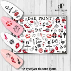 Наклейки для ногтей слайдер дизайн  W 1161