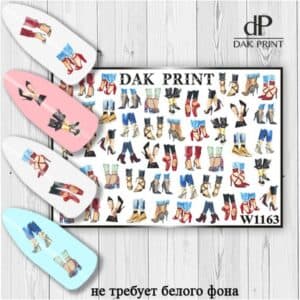 Наклейки для ногтей слайдер дизайн  W 1163