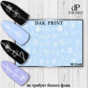 Наклейки для ногтей слайдер дизайн  W 1168