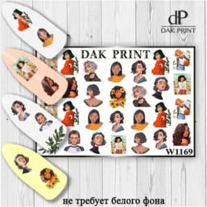 Наклейки для ногтей слайдер дизайн  W 1169