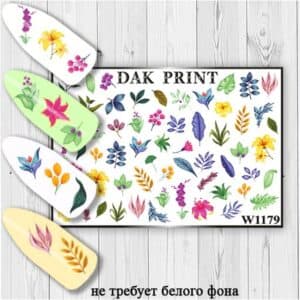Наклейки для ногтей слайдер дизайн  W 1179