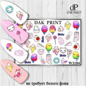 Наклейки для ногтей слайдер дизайн  W 1184