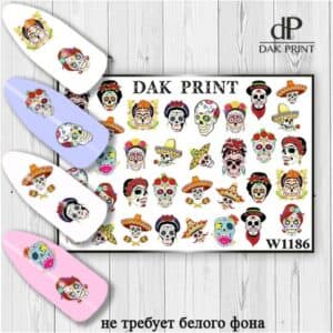 Наклейки для ногтей слайдер дизайн  W 1186