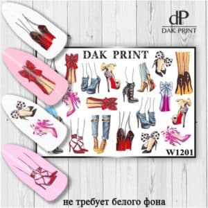 Наклейки для ногтей слайдер дизайн  W 1201