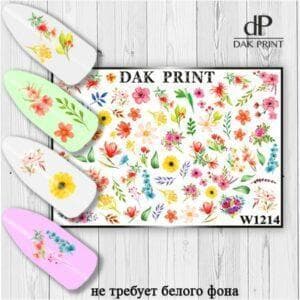 Наклейки для ногтей слайдер дизайн  W 1214