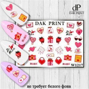Наклейки для ногтей слайдер дизайн  W 1217