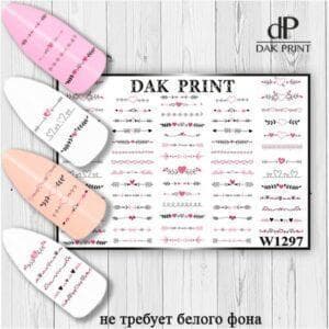 Наклейки для ногтей слайдер дизайн  W 1297