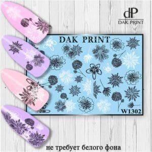 Наклейки для ногтей слайдер дизайн  W 1302