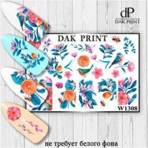 Наклейки для ногтей слайдер дизайн  W 1308
