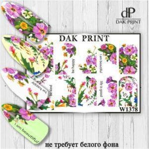 Наклейки для ногтей слайдер дизайн  W 1378