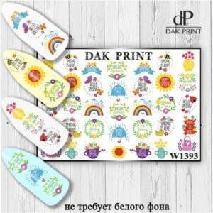Наклейки для ногтей слайдер дизайн  W 1393