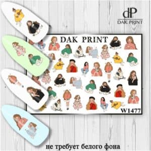 Наклейки для ногтей слайдер дизайн  W 1477