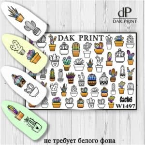 Наклейки для ногтей слайдер дизайн  W 1497