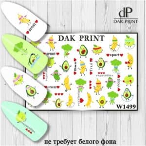 Наклейки для ногтей слайдер дизайн  W 1499
