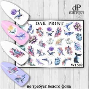 Наклейки для ногтей слайдер дизайн  W 1502
