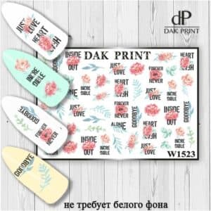 Наклейки для ногтей слайдер дизайн  W 1523