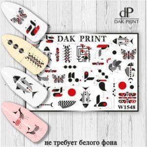 Наклейки для ногтей слайдер дизайн  W 1548