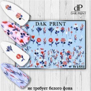 Наклейки для ногтей слайдер дизайн  W 1551