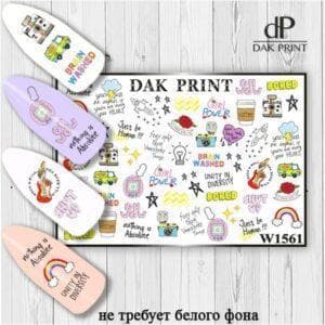 Наклейки для ногтей слайдер дизайн  W 1561