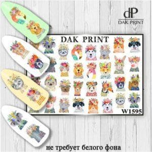 Наклейки для ногтей слайдер дизайн  W 1595