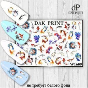 Наклейки для ногтей слайдер дизайн  W 1609