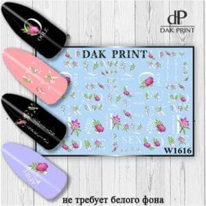 Наклейки для ногтей слайдер дизайн  W 1616